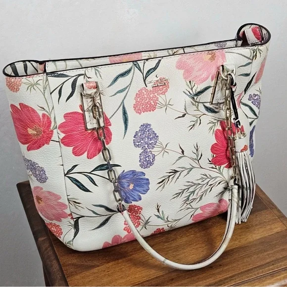 Kate Spade Kingston Drive Blossom Vivian Leather Tote - Picture 2 of 10
